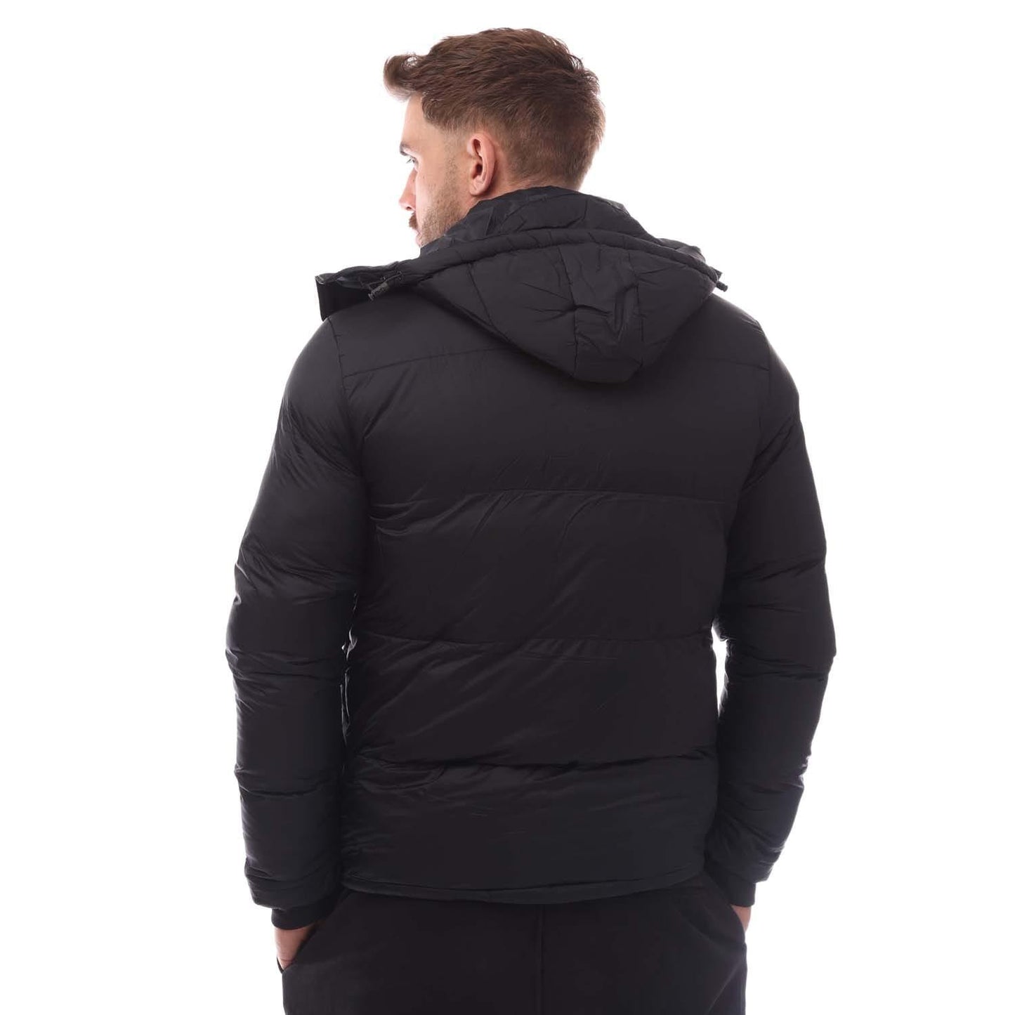 Navy - Back - Loyalty & Faith Mens Padded Puffer Jacket