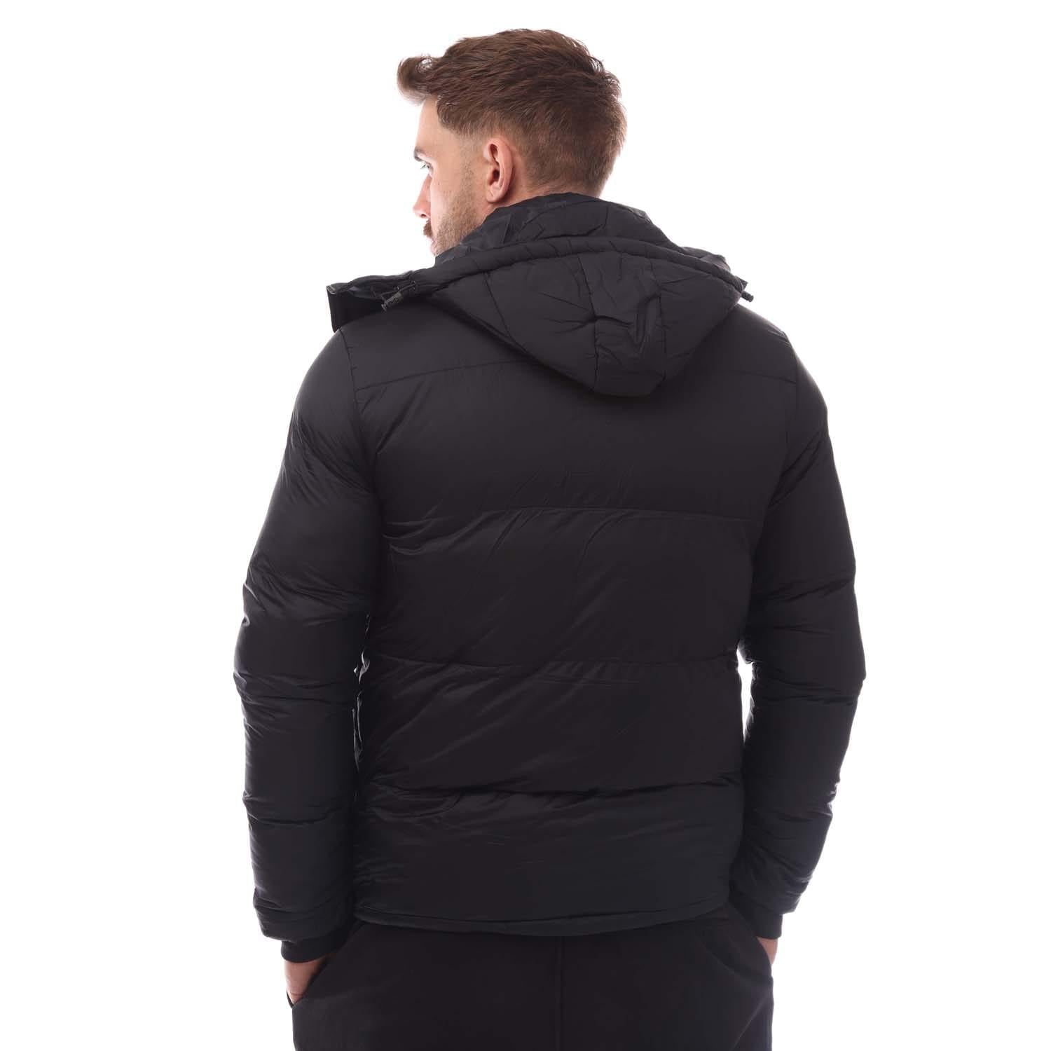 Navy - Back - Loyalty & Faith Mens Padded Puffer Jacket
