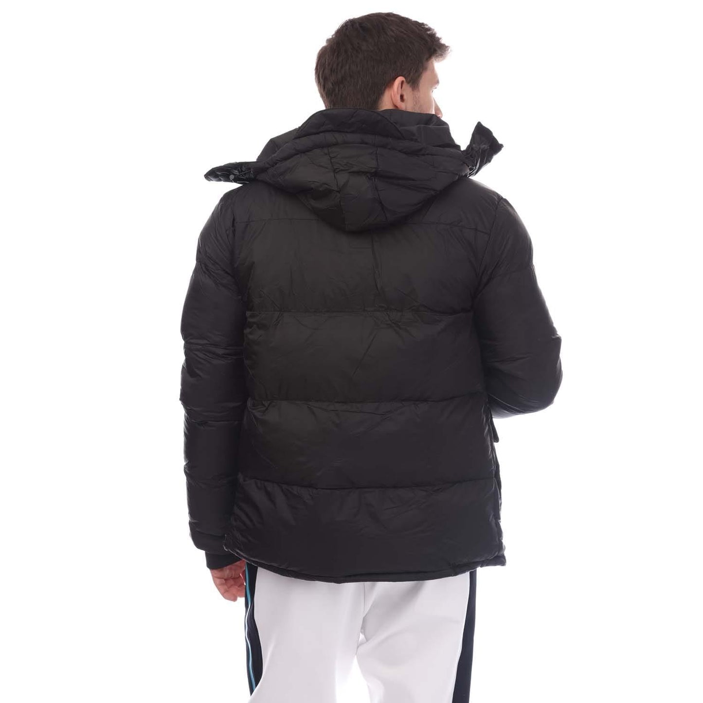 Black - Back - Loyalty & Faith Mens Padded Puffer Jacket