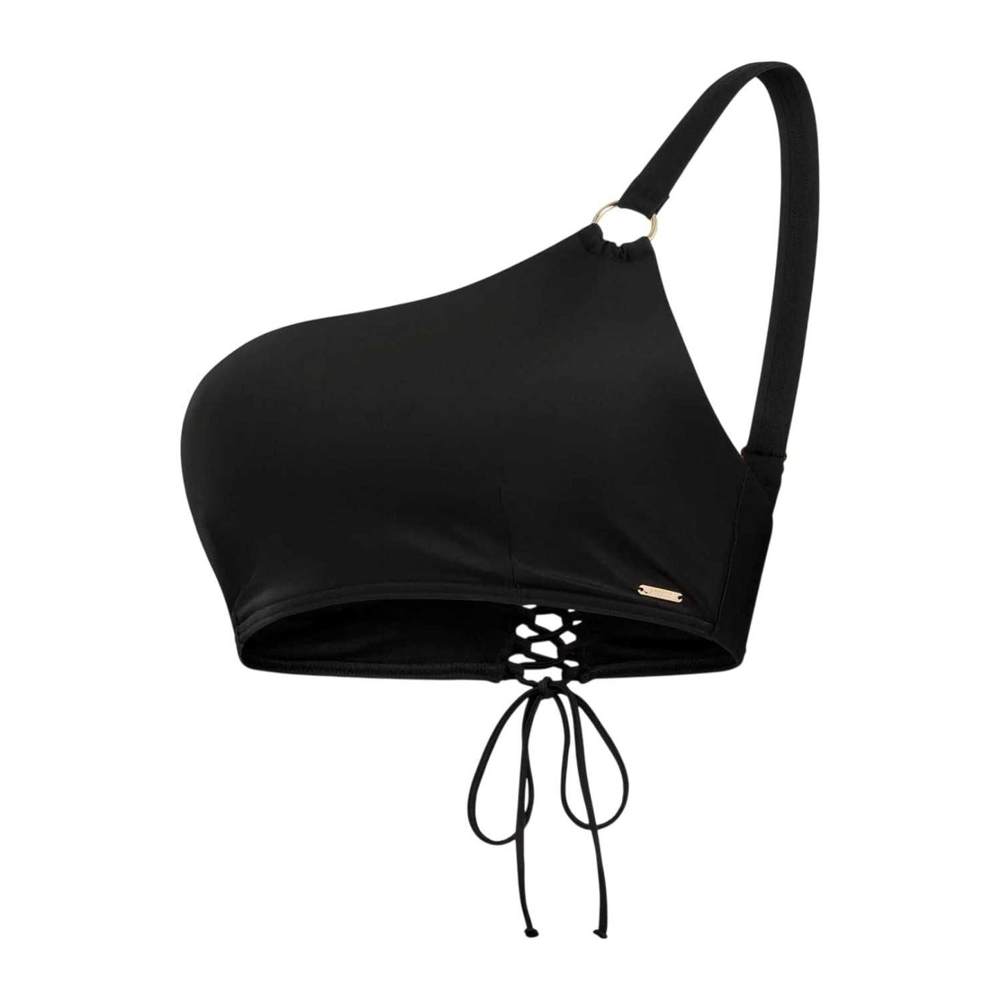 Black - Back - Speedo Womens-Ladies Asymmetric Front Tie Bikini Set