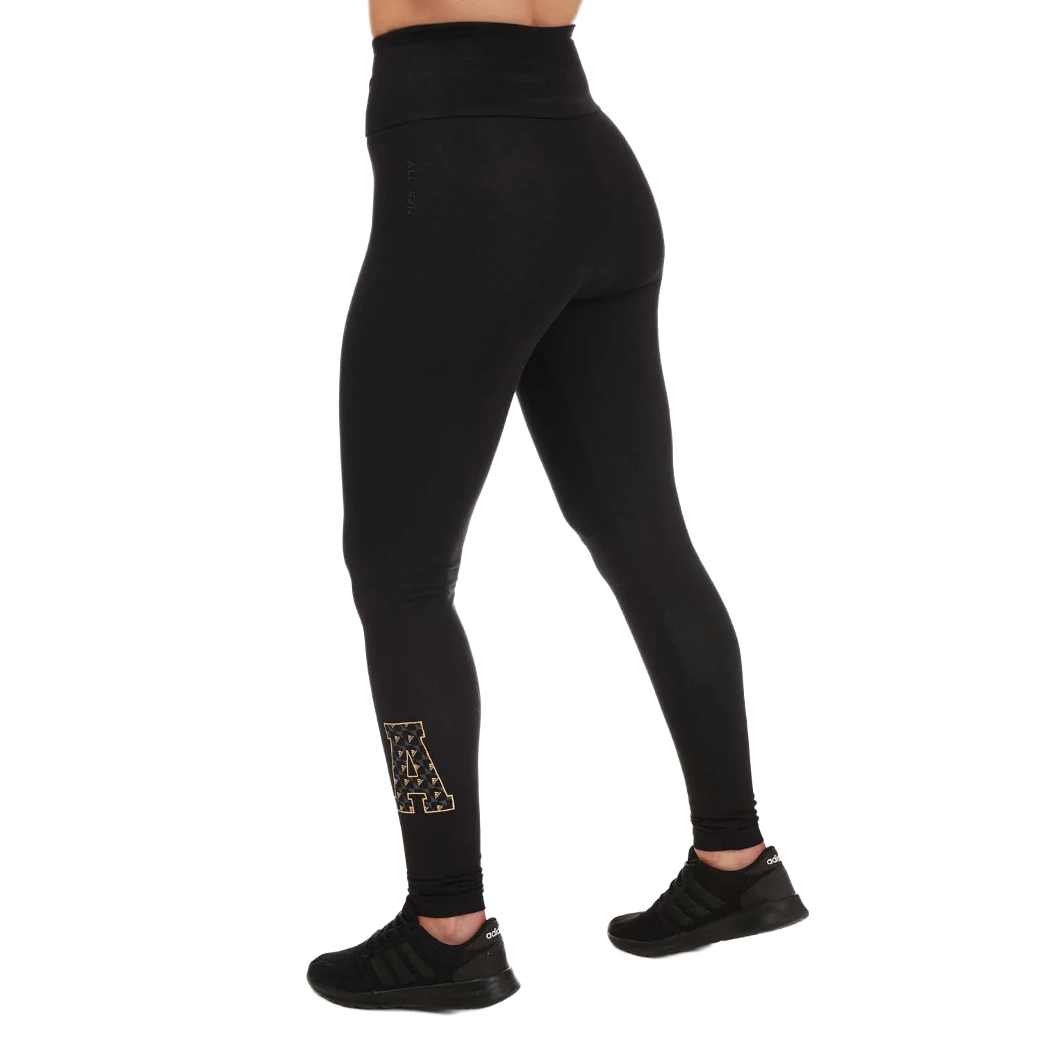 Black - Back - Adidas Womens-Ladies All SZN X Logomania Leggings