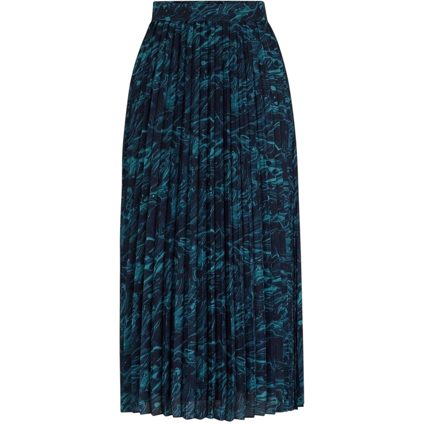 Brown - Front - Hugo Boss Womens-Ladies Marble Midi Skirt
