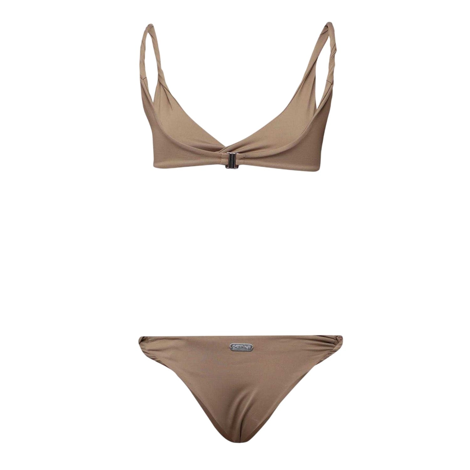 Beige - Back - Off White Womens-Ladies Minimalist Bikini
