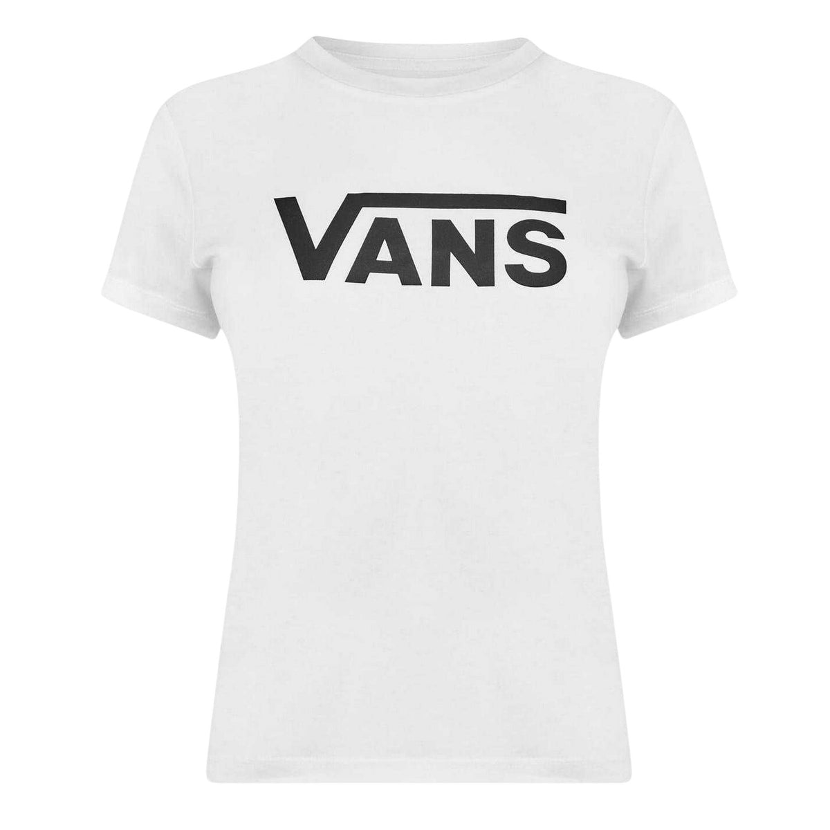 White - Front - Vans Womens-Ladies Logo T-Shirt