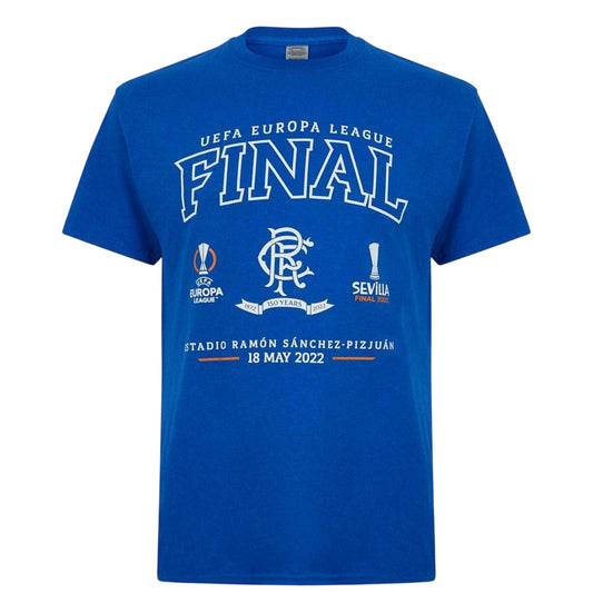 Blue - Front - Castore Mens Europa League Rangers FC T-Shirt