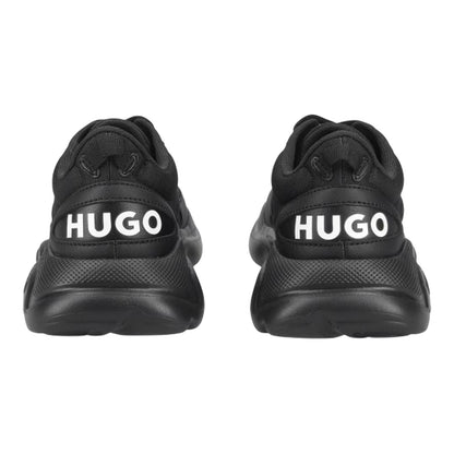 Black - Back - Hugo Womens-Ladies Leon Logo Trainers