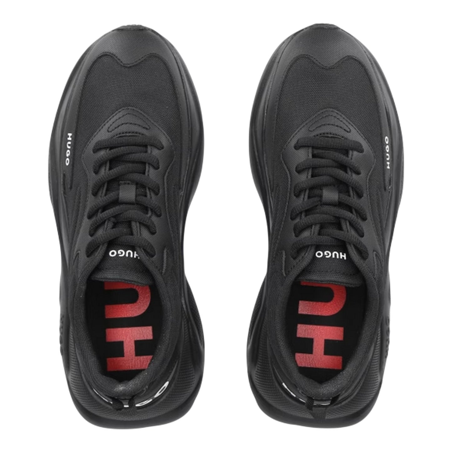 Black - Side - Hugo Womens-Ladies Leon Logo Trainers