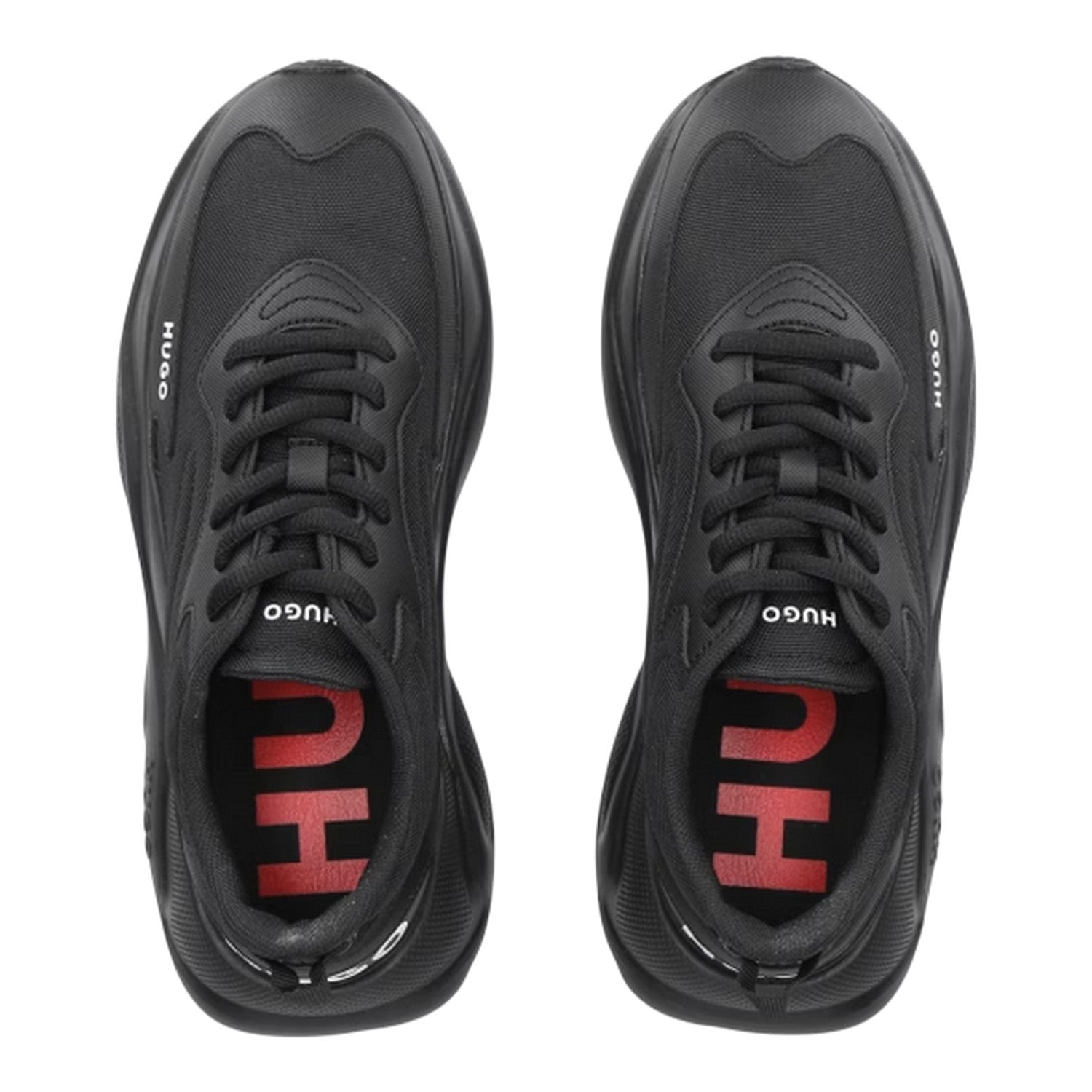 Black - Side - Hugo Womens-Ladies Leon Logo Trainers