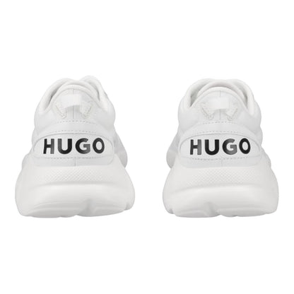 White - Back - Hugo Womens-Ladies Leon Logo Trainers