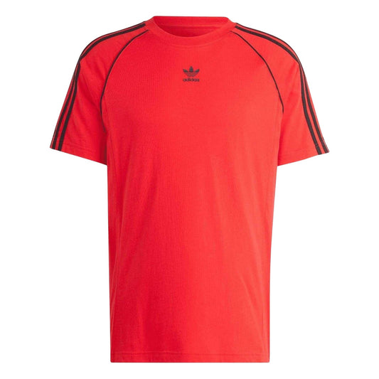Red - Front - Adidas Mens Originals Trefoil T-Shirt