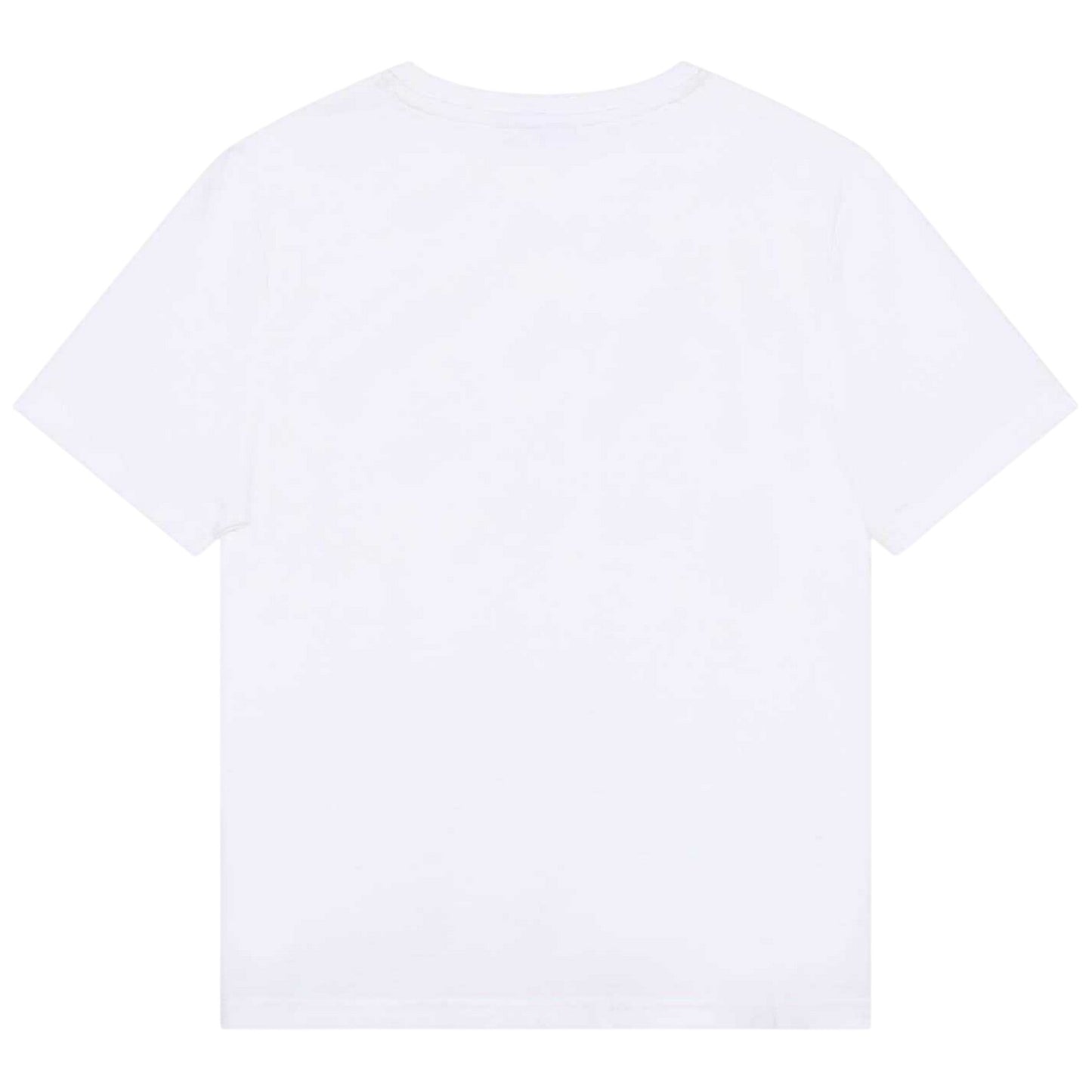 White - Back - Boss Childrens-Kids Large Logo T-Shirt