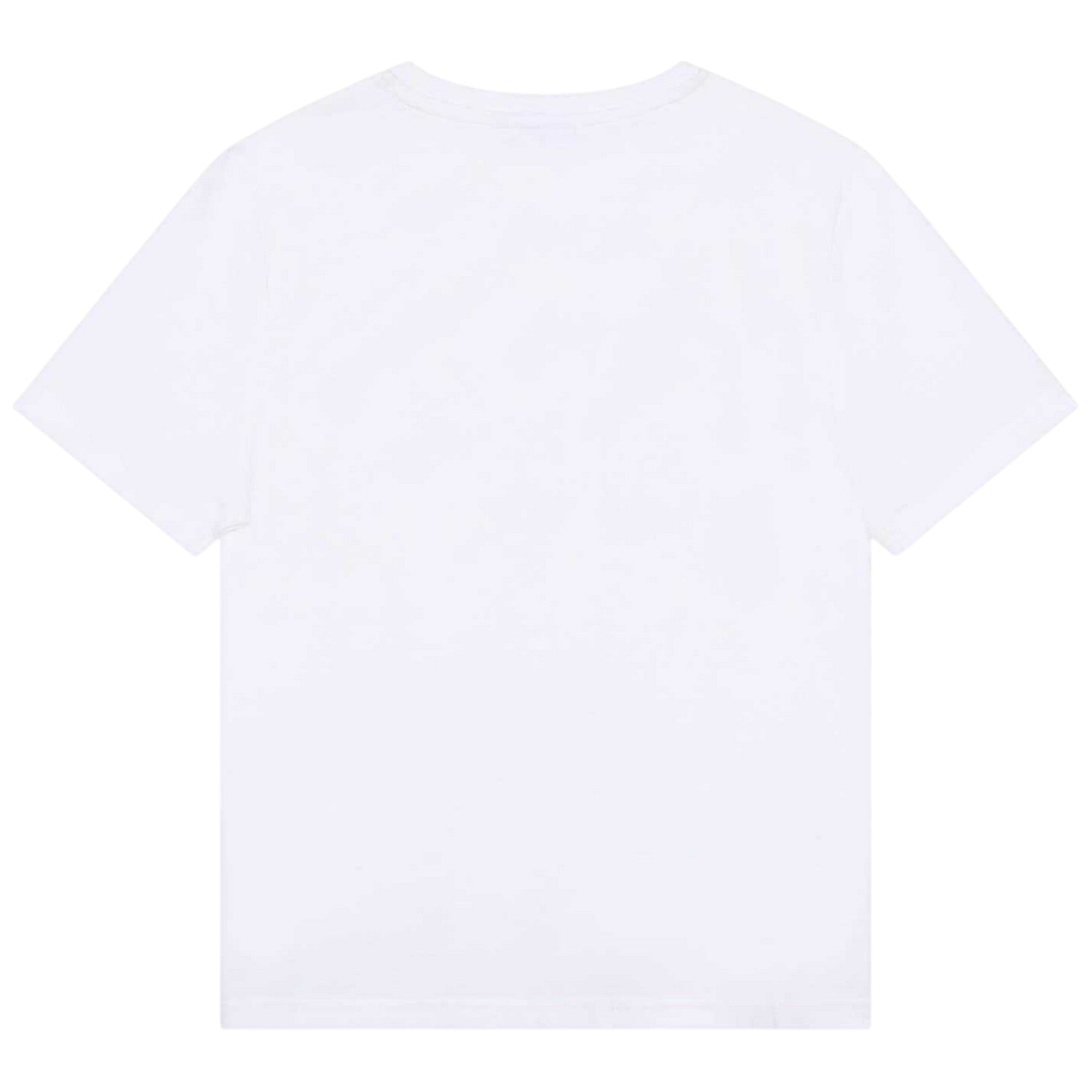 White - Back - Boss Childrens-Kids Large Logo T-Shirt