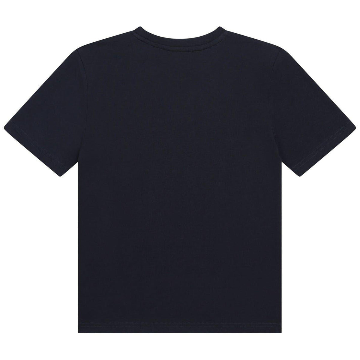 Navy - Back - Boss Childrens-Kids Large Logo T-Shirt