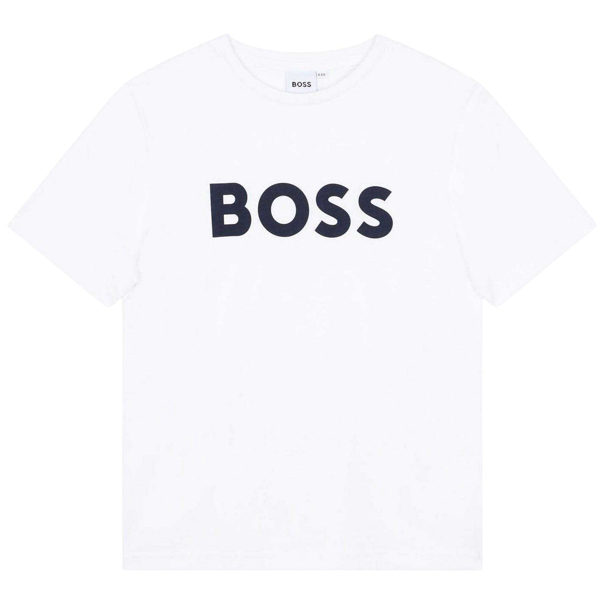 White - Front - Boss Childrens-Kids Large Logo T-Shirt