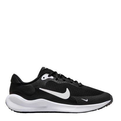 Black-White - Front - Nike Childrens-Kids Revolution 7 Shoes