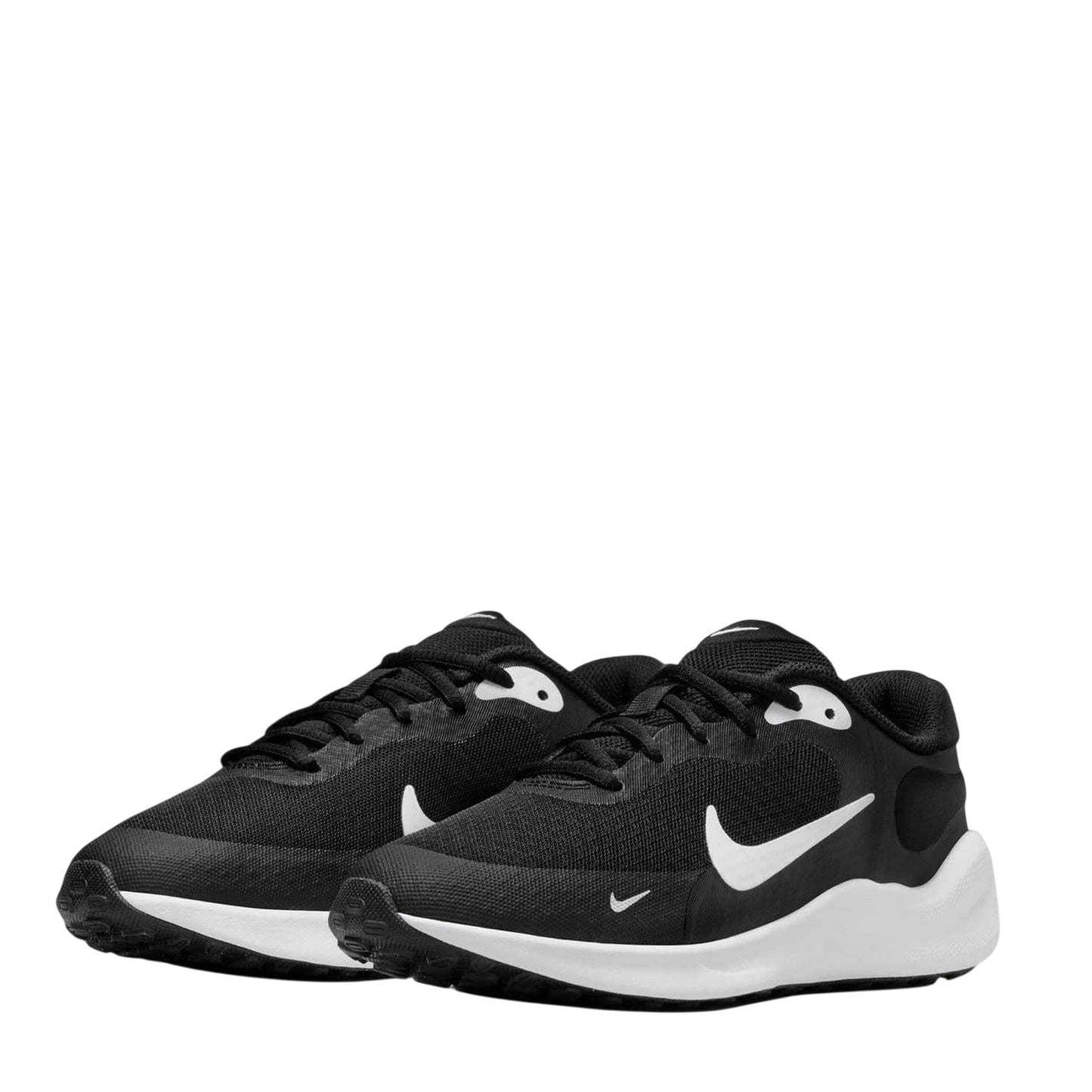 Black-White - Side - Nike Childrens-Kids Revolution 7 Shoes