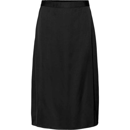 Black - Front - Vero Moda Womens-Ladies Woven Midi Skirt