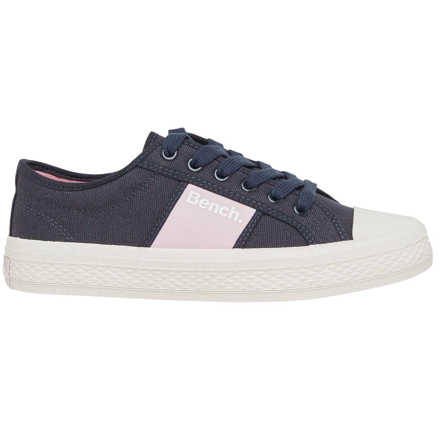 Blue - Front - Bench Womens-Ladies Vicky Canvas Trainers