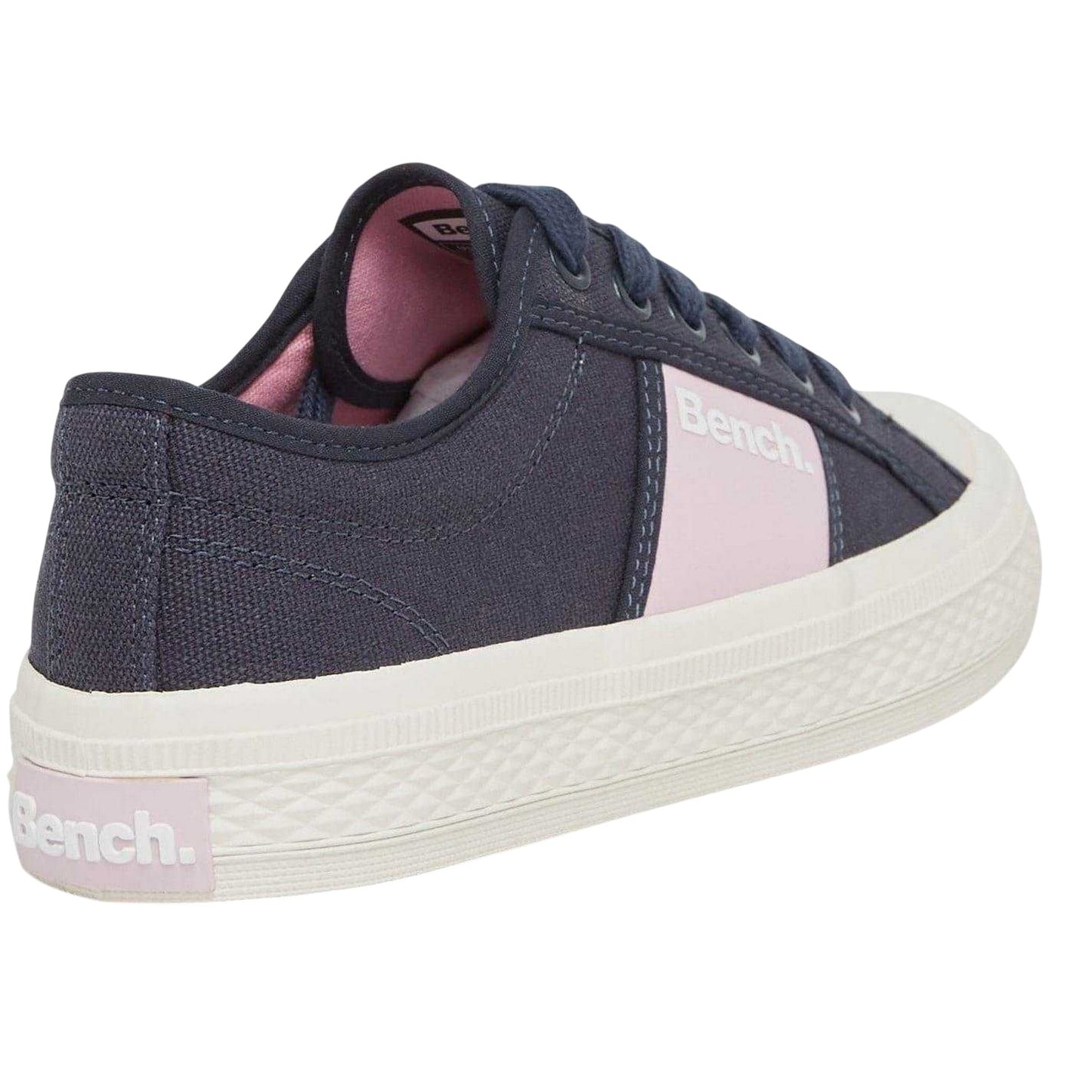 Blue - Back - Bench Womens-Ladies Vicky Canvas Trainers