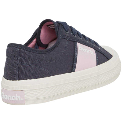 Blue - Back - Bench Womens-Ladies Vicky Canvas Trainers