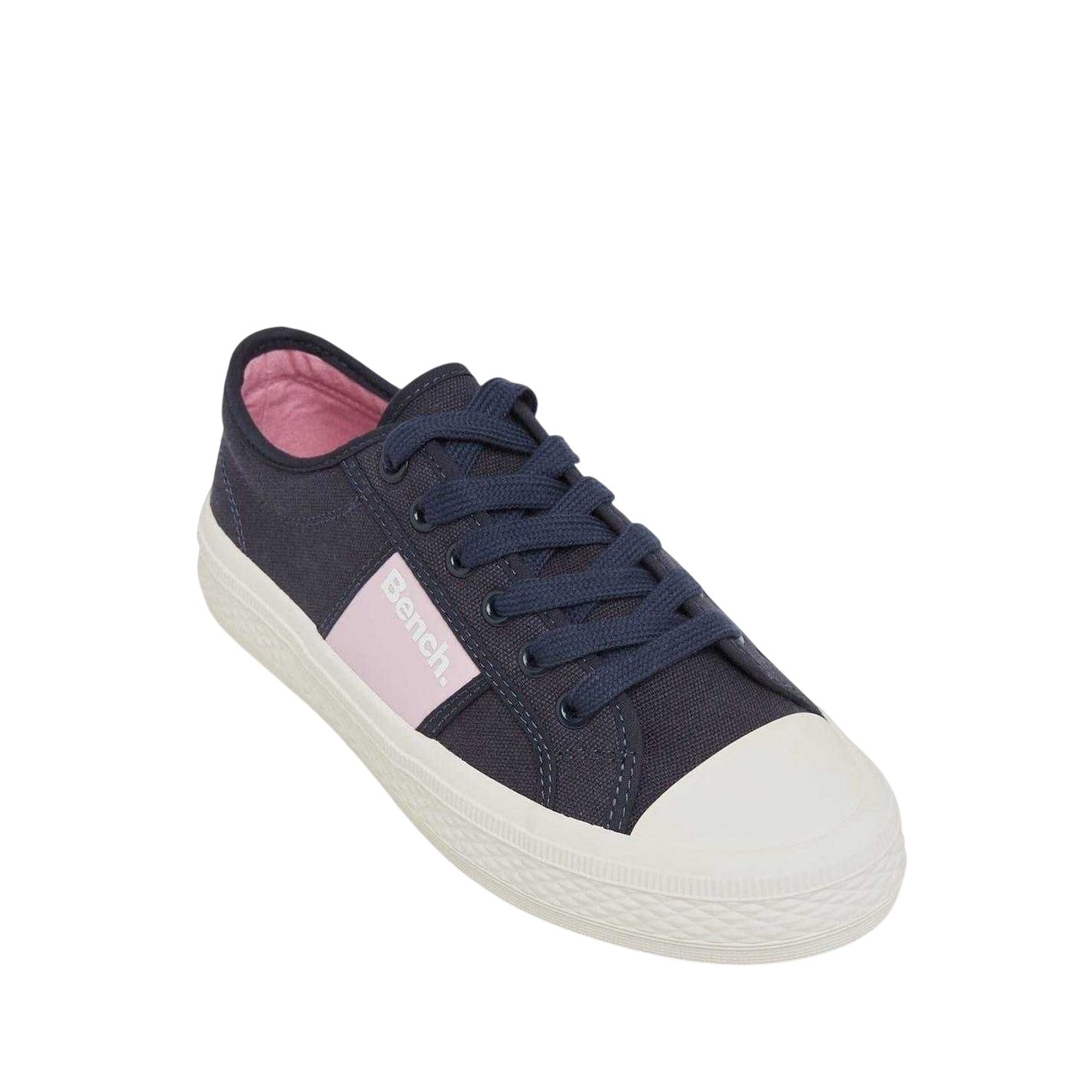 Blue - Side - Bench Womens-Ladies Vicky Canvas Trainers