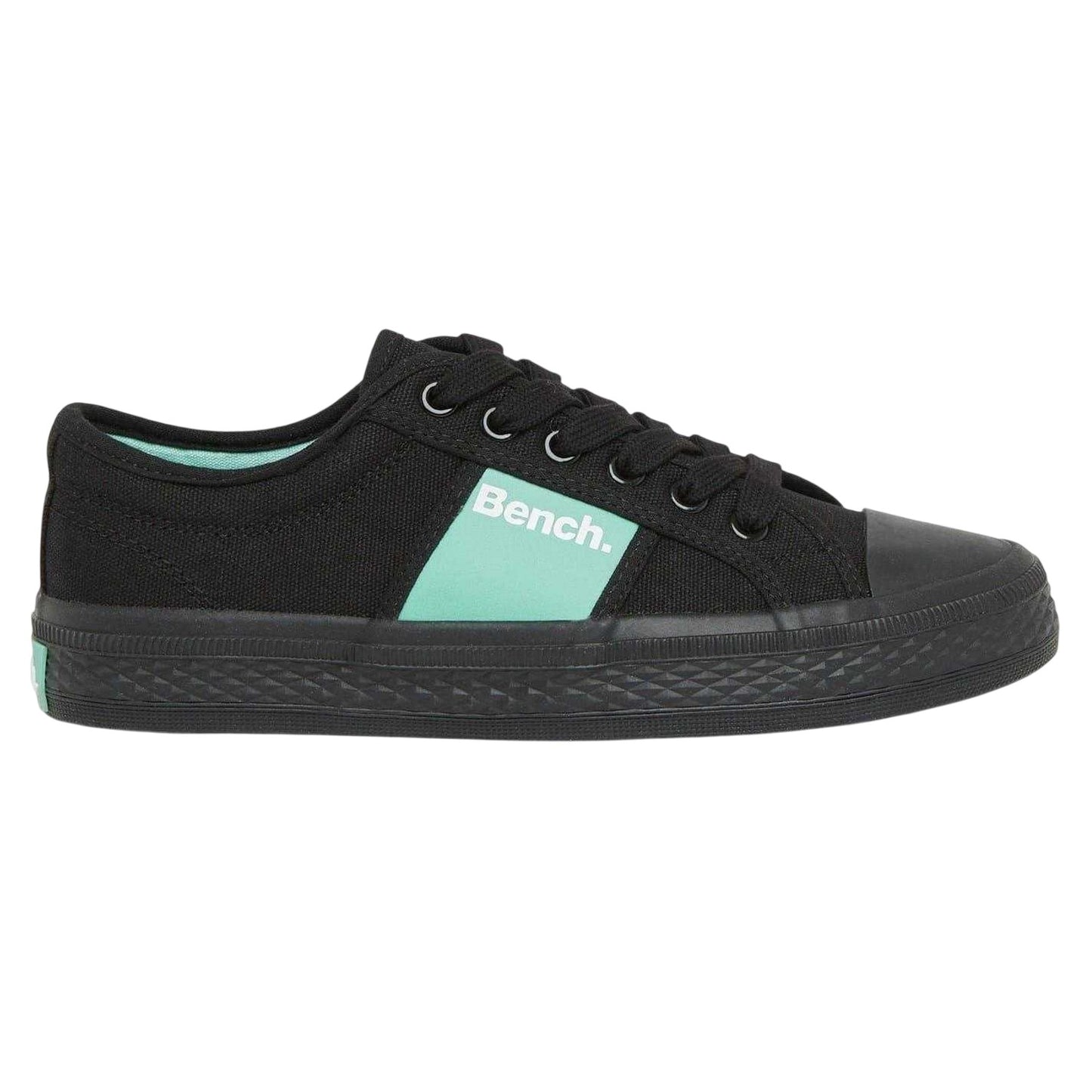 Black - Front - Bench Womens-Ladies Vicky Canvas Trainers