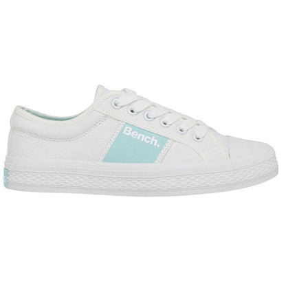 White - Front - Bench Womens-Ladies Vicky Canvas Trainers