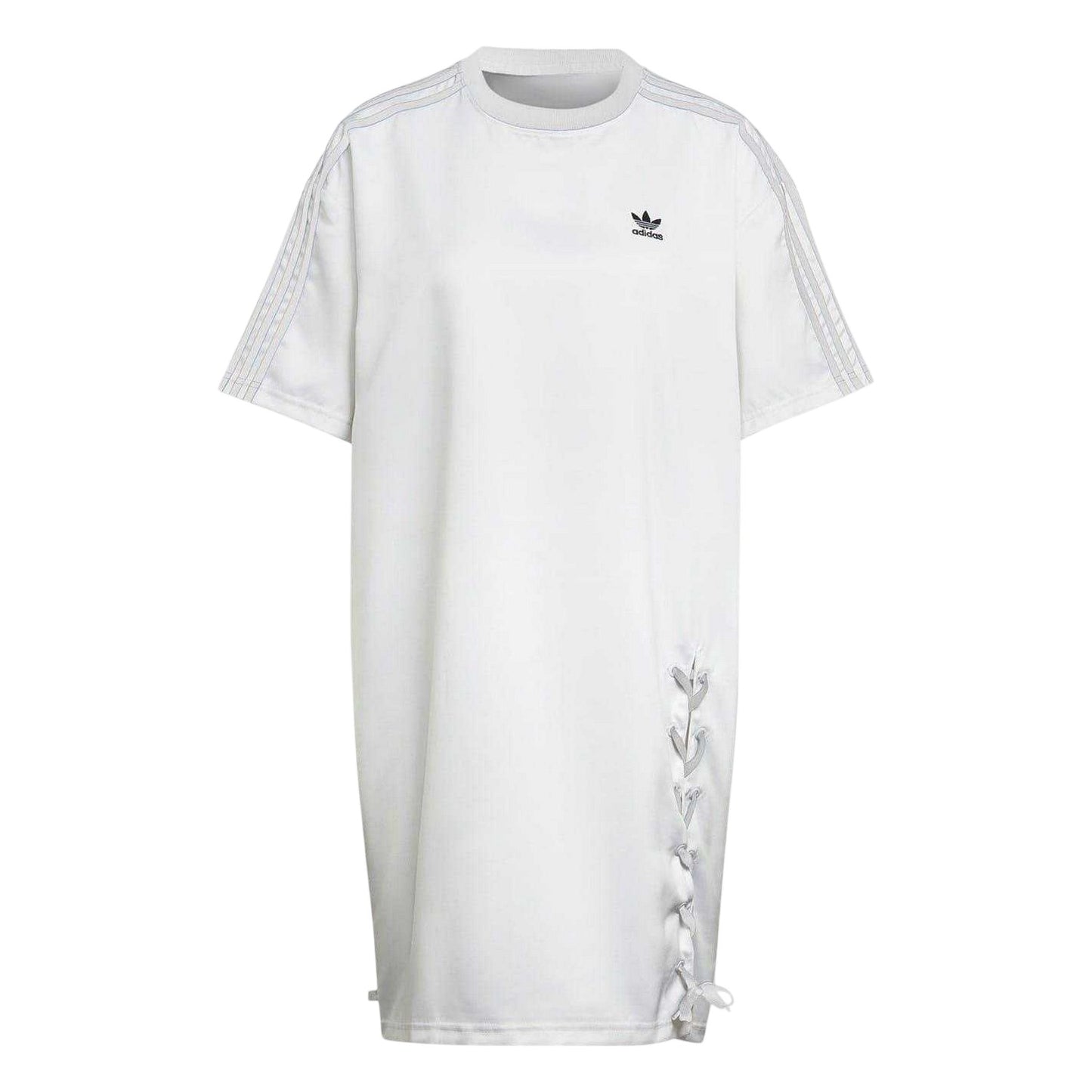 White - Front - Adidas Womens-Ladies Recycled Polyester T-Shirt Dress