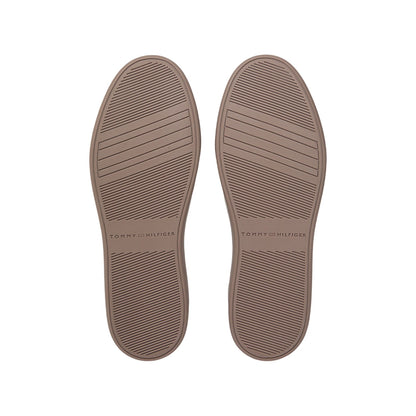 Ecru-Stone-Blush - Lifestyle - Tommy Hilfiger Womens-Ladies Leather Cupsole Trainers