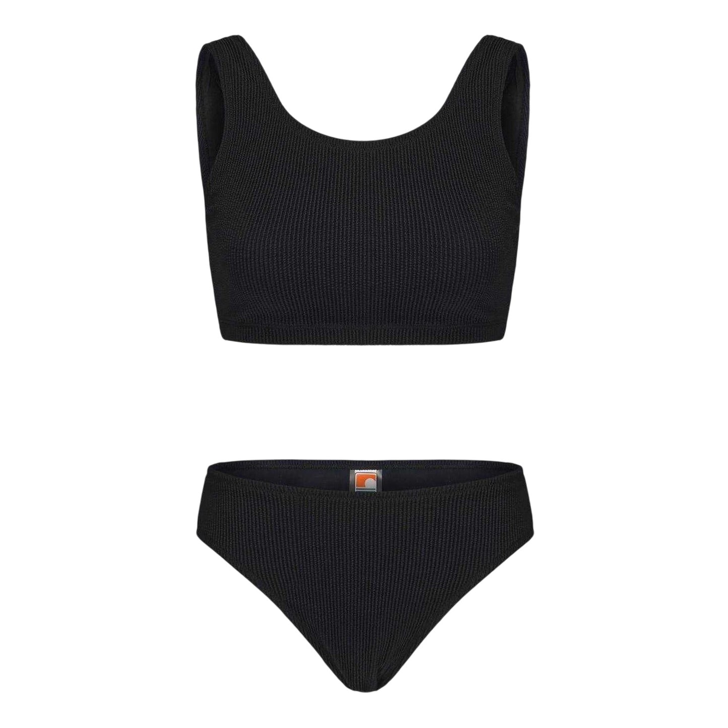 Black - Front - SoulCal Womens-Ladies Ribbed Bikini Set