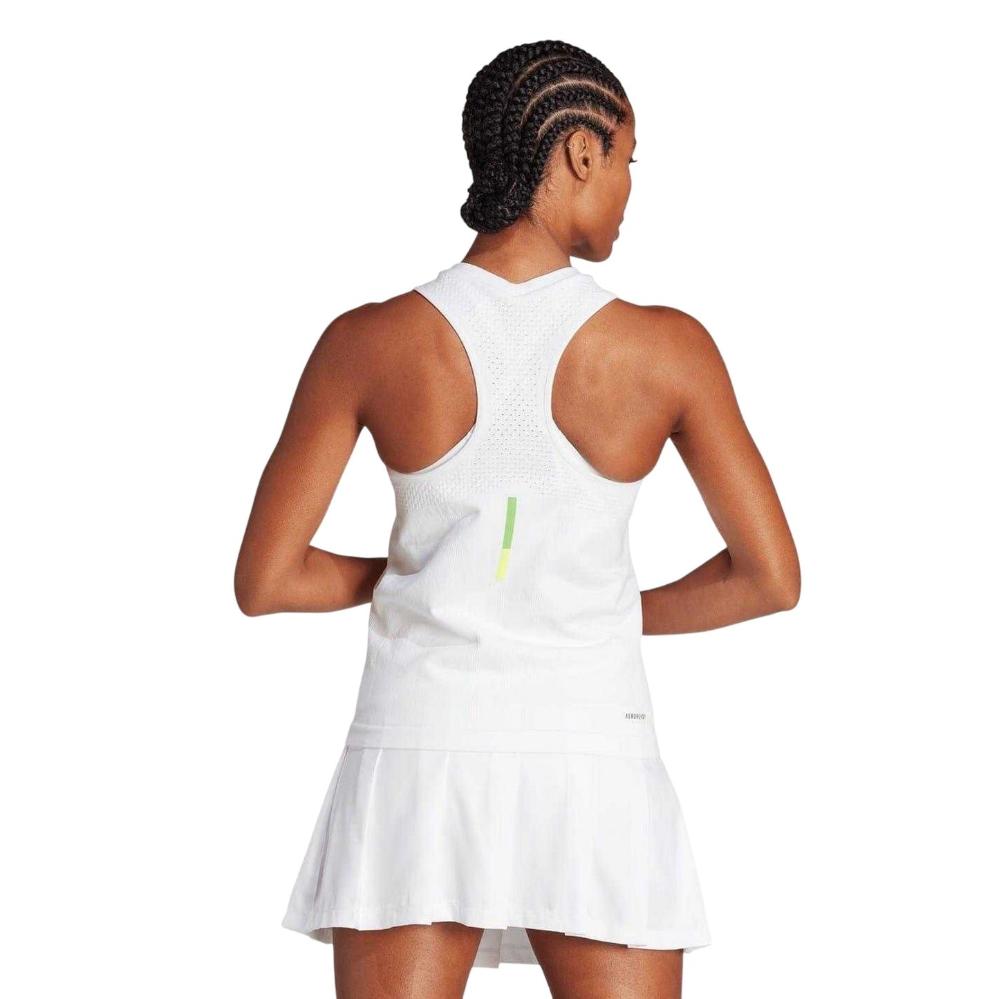 White - Back - Adidas Womens-Ladies Pro Aeroready Tennis Dress