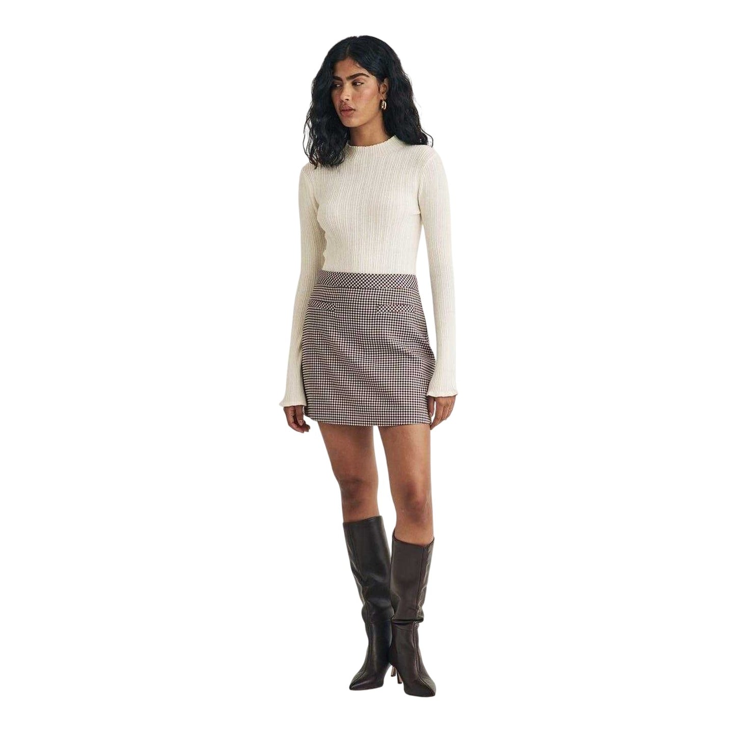 Multicoloured - Side - Nobody´s Child Womens-Ladies Pelmet Gingham Check Regular Mini Skirt