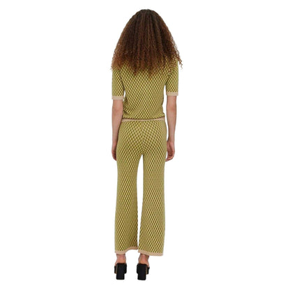 Woodbine - Back - Vero Moda Womens-Ladies Urina Ribbed Geometric High Waist Trousers