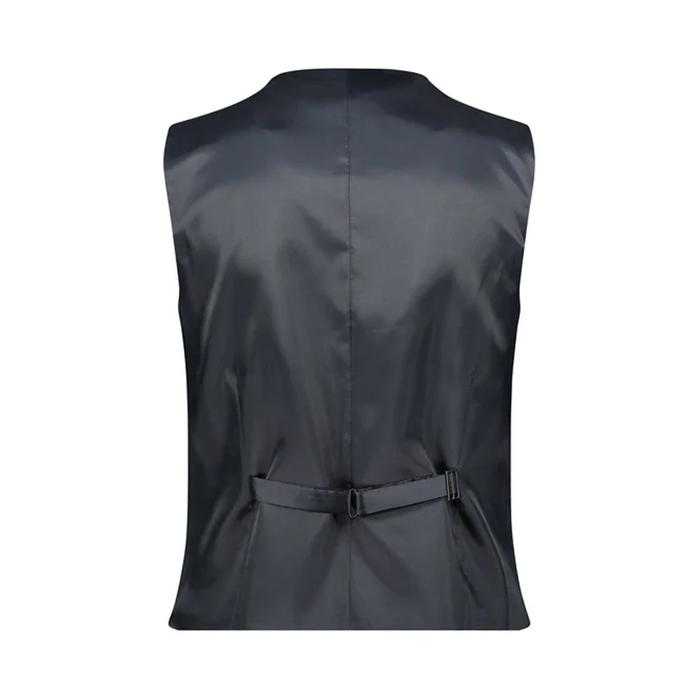 Charcoal - Back - Ted Baker Mens Panama Slim Waistcoat