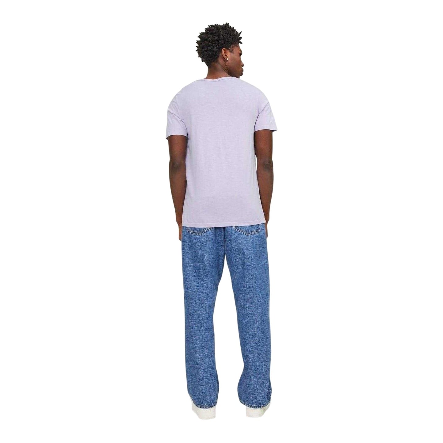Purple Rose - Back - Jack And Jones Mens Split Neck Short-Sleeved T-Shirt