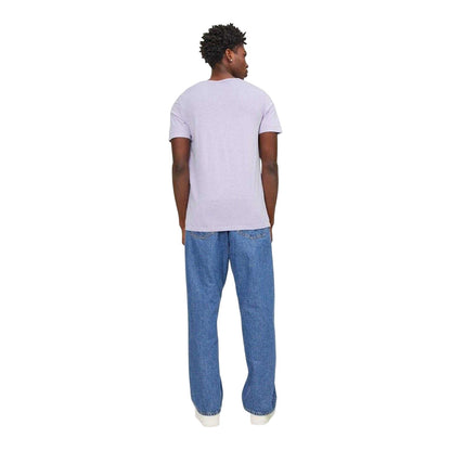 Purple Rose - Back - Jack And Jones Mens Split Neck Short-Sleeved T-Shirt