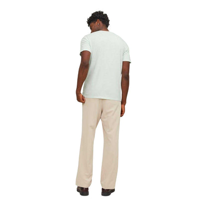 Light Blue - Back - Jack And Jones Mens Split Neck Short-Sleeved T-Shirt