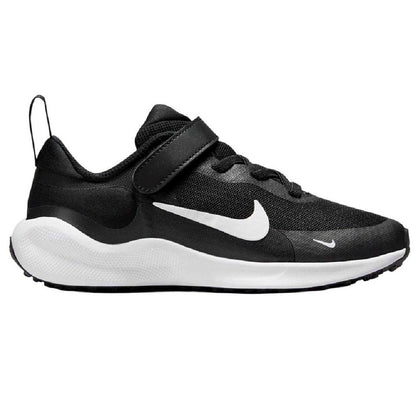 Black-White - Front - Nike Childrens-Kids Revolution 7 PSV Trainers