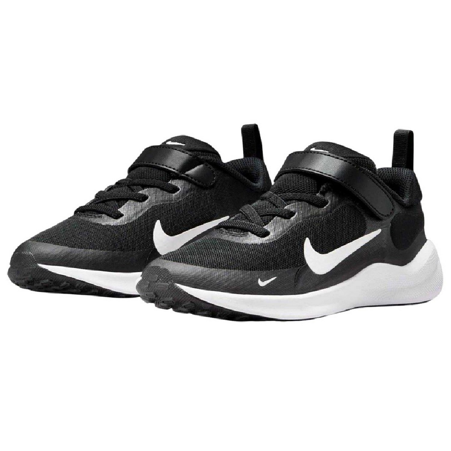 Black-White - Side - Nike Childrens-Kids Revolution 7 PSV Trainers