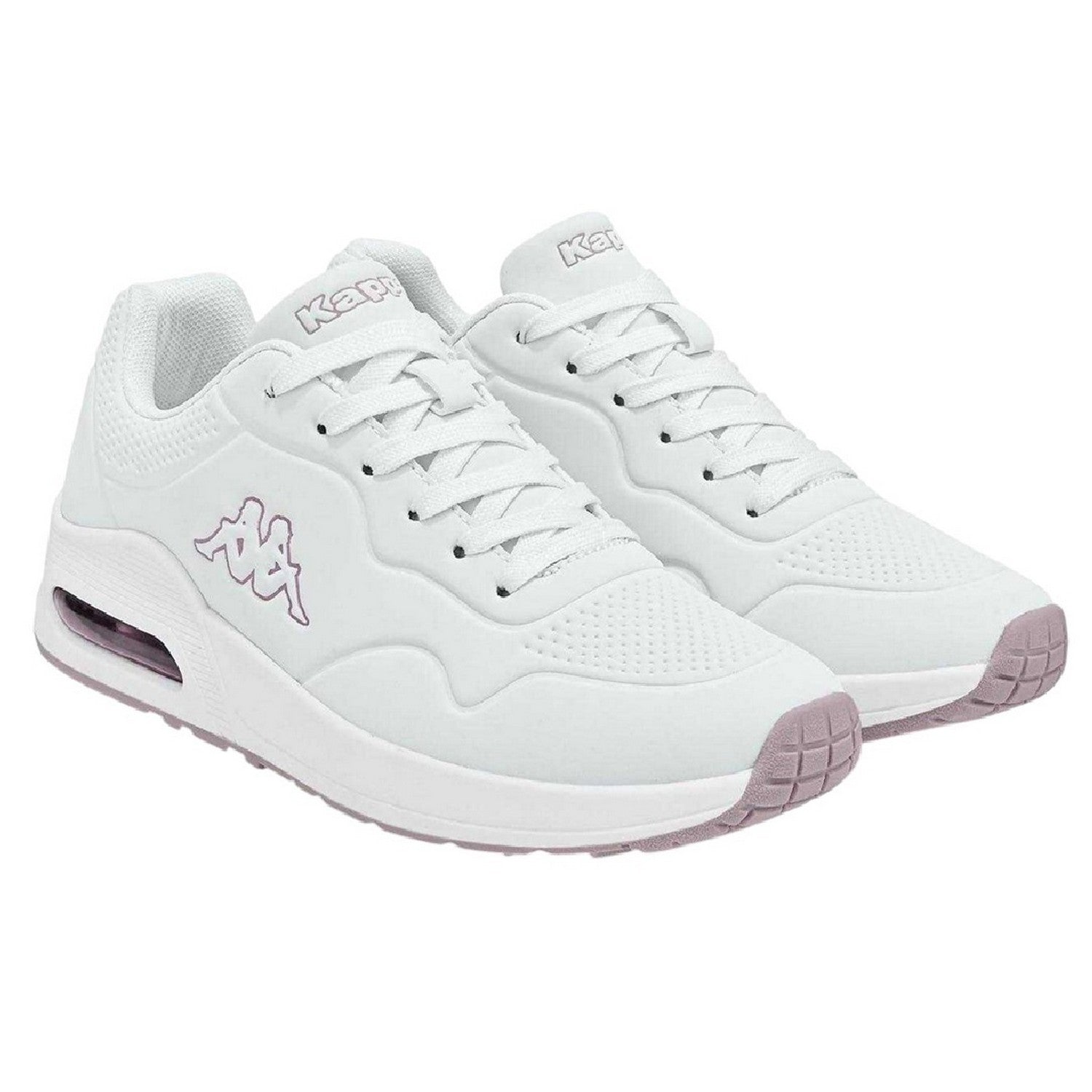 White-Pink - Lifestyle - Kappa Childrens-Kids Bolla Air Cushioned Trainers