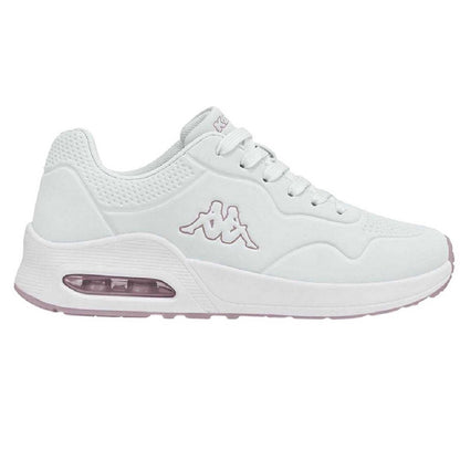 White-Pink - Front - Kappa Childrens-Kids Bolla Air Cushioned Trainers