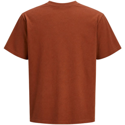 Brandy - Back - Jack And Jones Mens Logo Combed Cotton T-Shirt