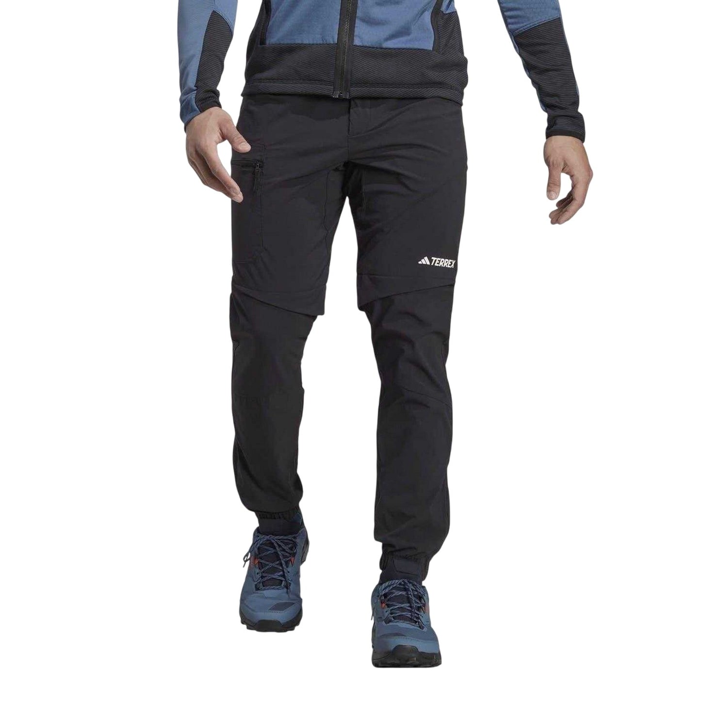 Black - Front - Adidas Mens Terrex Convertible Regular Cargo Trousers