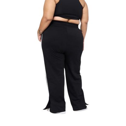 Black - Back - Adidas Womens-Ladies Adibreak 3 Stripes Regular Joggers