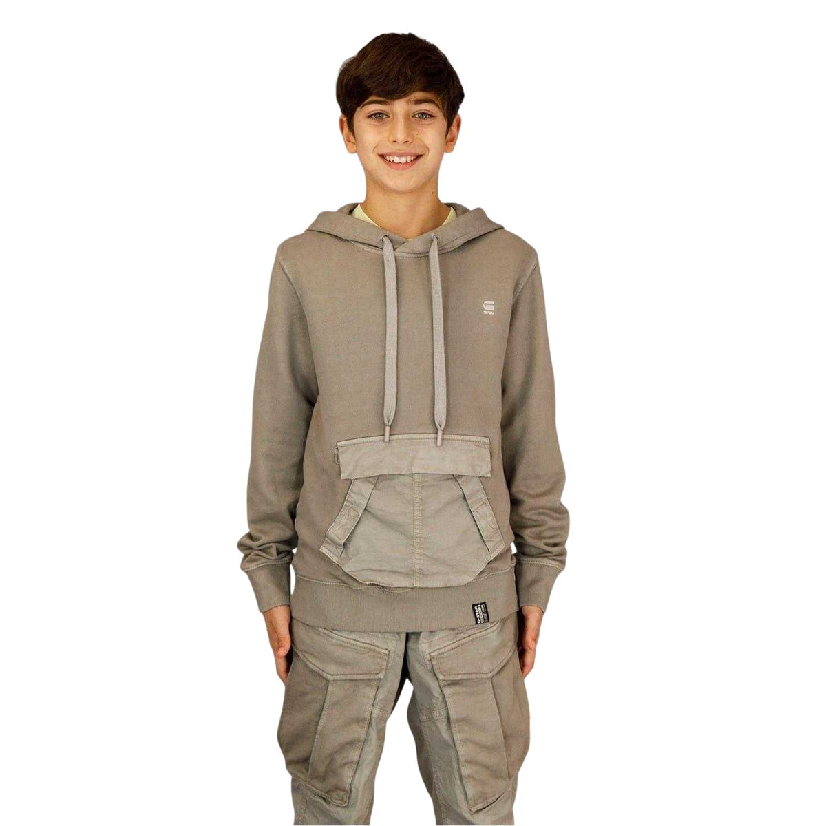Elephant - Front - G-Star Childrens-Kids Utility Pocket Drawstring Hoodie