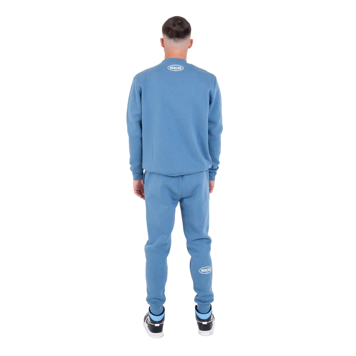 Blue - Back - Mercier Mens Anonymous Jogging Bottoms