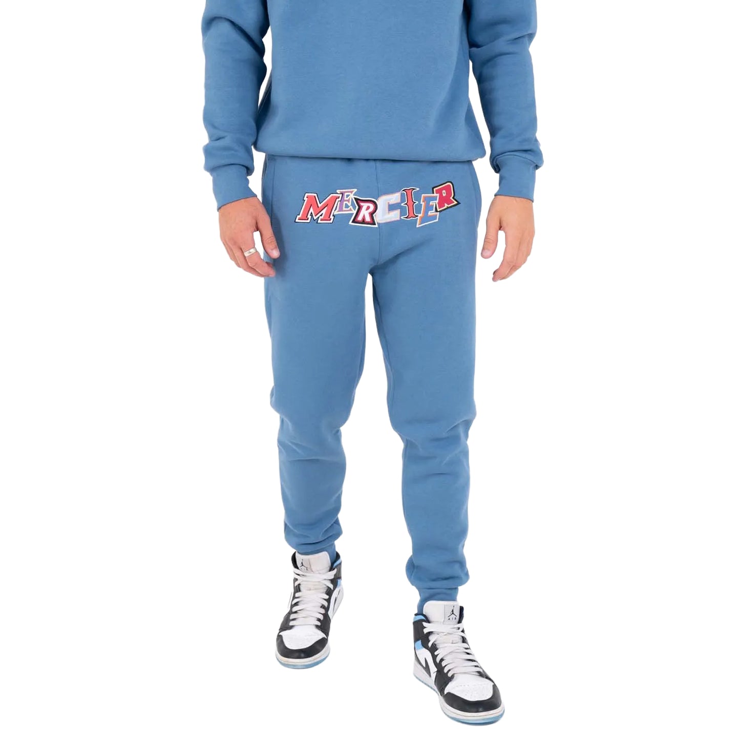 Blue - Front - Mercier Mens Anonymous Jogging Bottoms