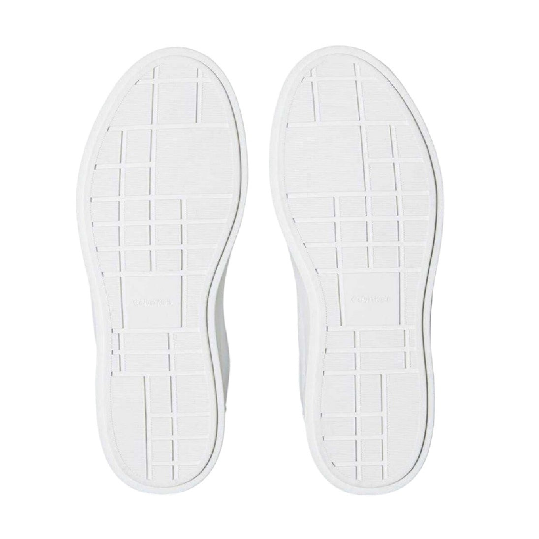 White - Side - Calvin Klein Womens-Ladies Brooke Leather Court Trainers