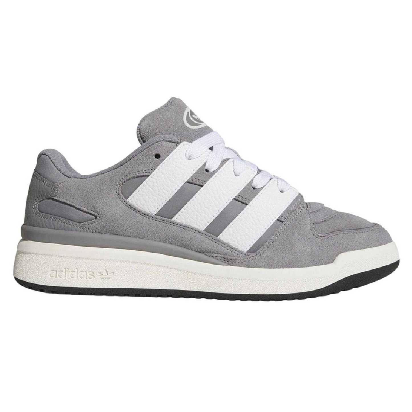 Grey Three - Pack Shot - Adidas Womens-Ladies Forum Suede Trainers