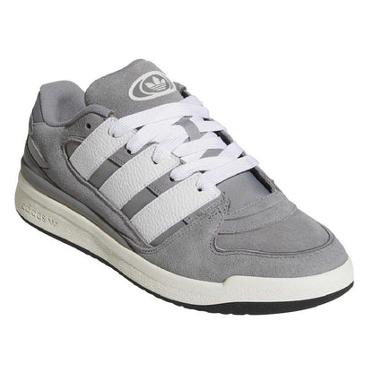 Grey Three - Front - Adidas Womens-Ladies Forum Suede Trainers